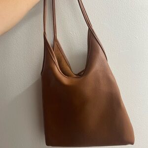 Brown Leather Shoulder Bag - Classic Women's Hobo